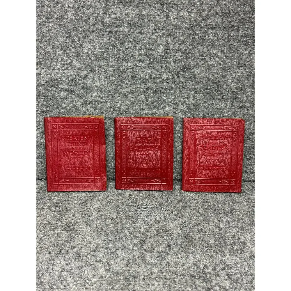 Antique 1920s Little Leather Library books Oscar Wilde Henry Drummond WS Gilbert